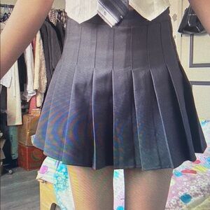 Classic Black Pleated Skirt